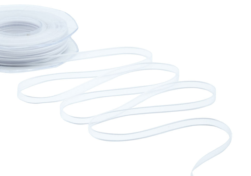 velo bordi raso 6 mm bianco ottico