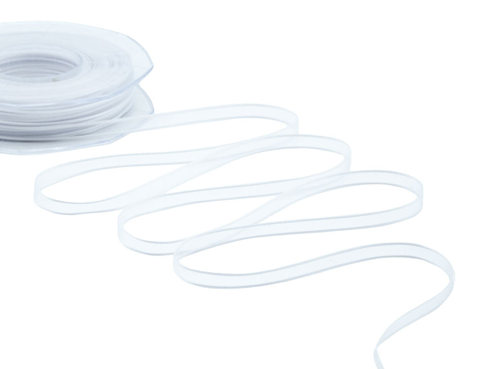 velo bordi raso 6 mm bianco ottico