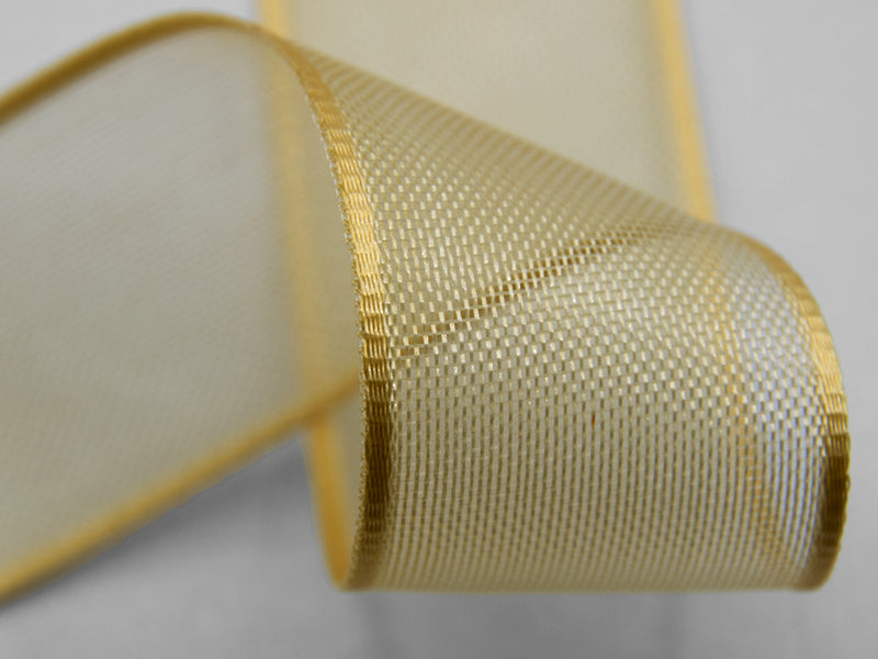 6 mm frontières en satin doré or jaune
