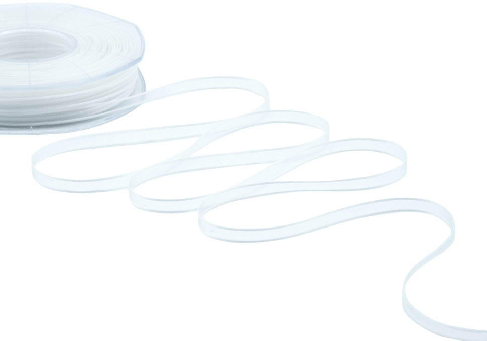 velo bordi raso 6 mm bianco naturale