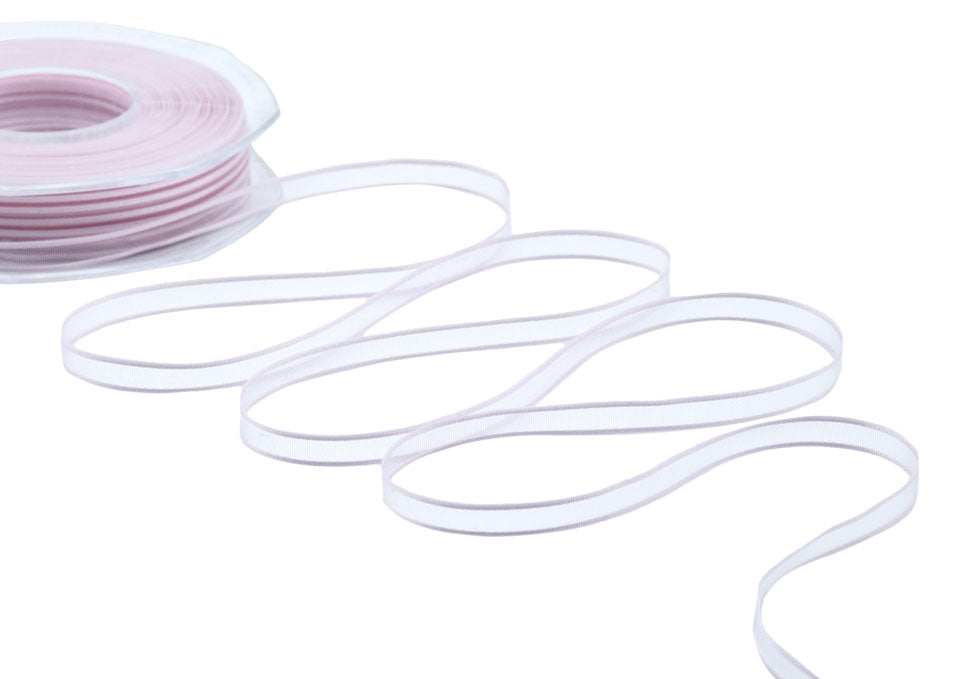 velo bordi raso 6 mm rosa baby