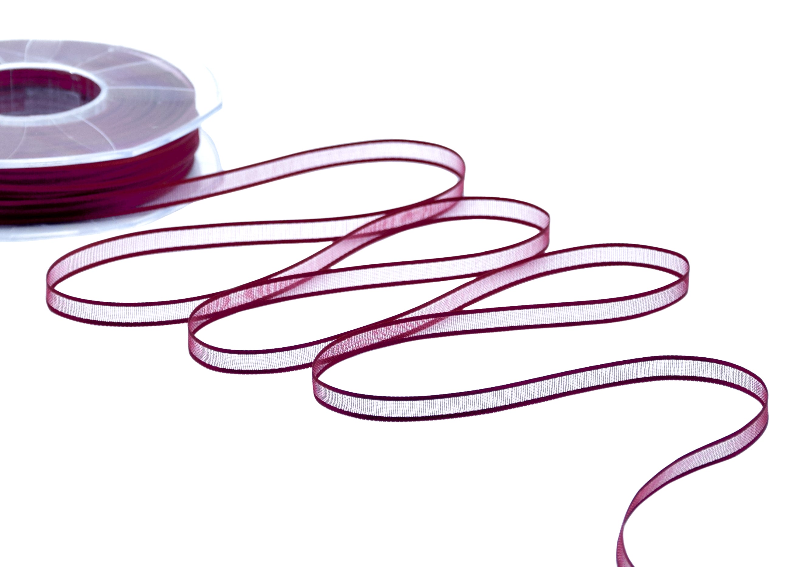 velo bordi raso 6 mm bordeaux scuro