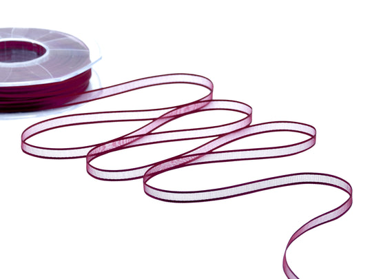 velo bordi raso 6 mm bordeaux scuro