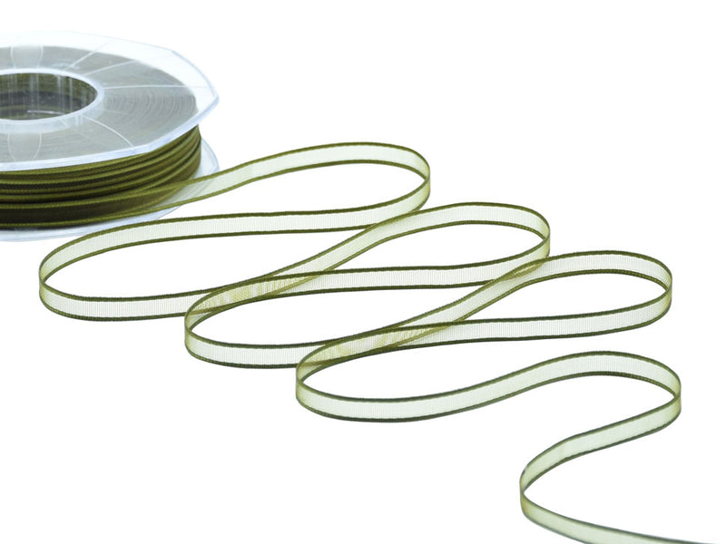 velo bordi raso 6 mm verde muschio