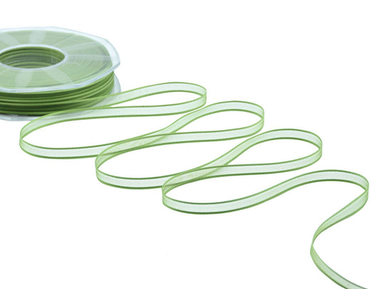 velo bordi raso 6 mm verde mela
