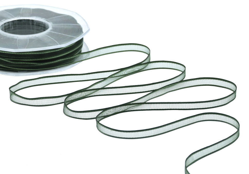 velo bordi raso 6 mm verde inglese