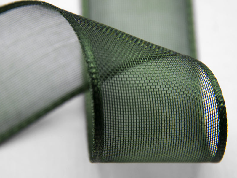 Veil bords satin 6 mm vert anglais