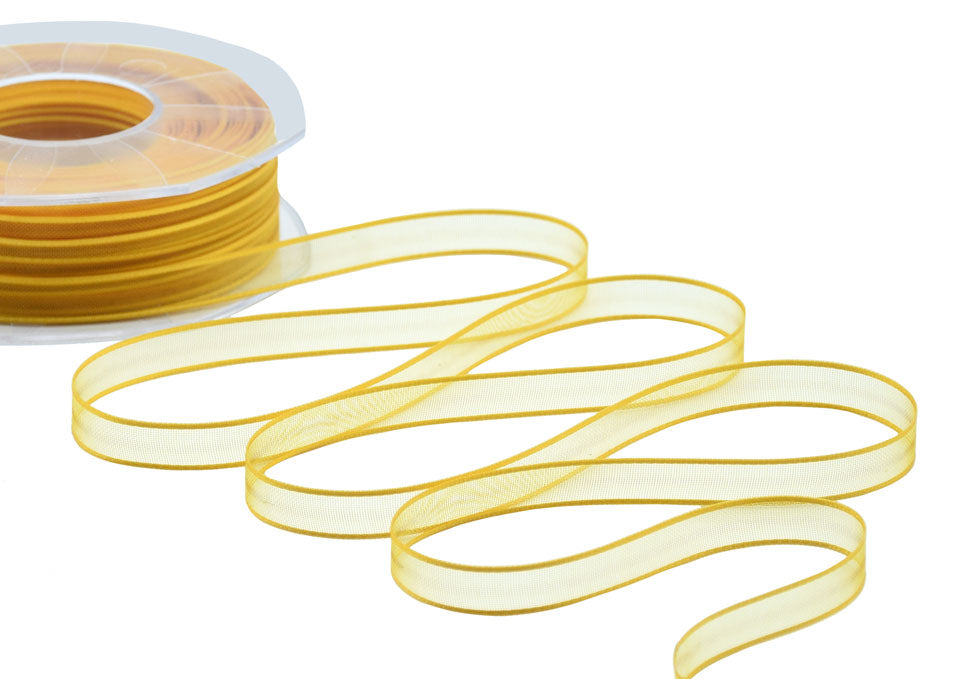velo bordi raso 10 mm giallo sole