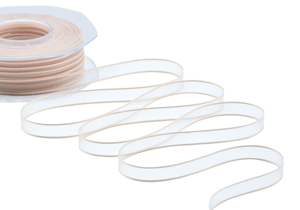 velo bordi raso 10 mm albicocca chiaro