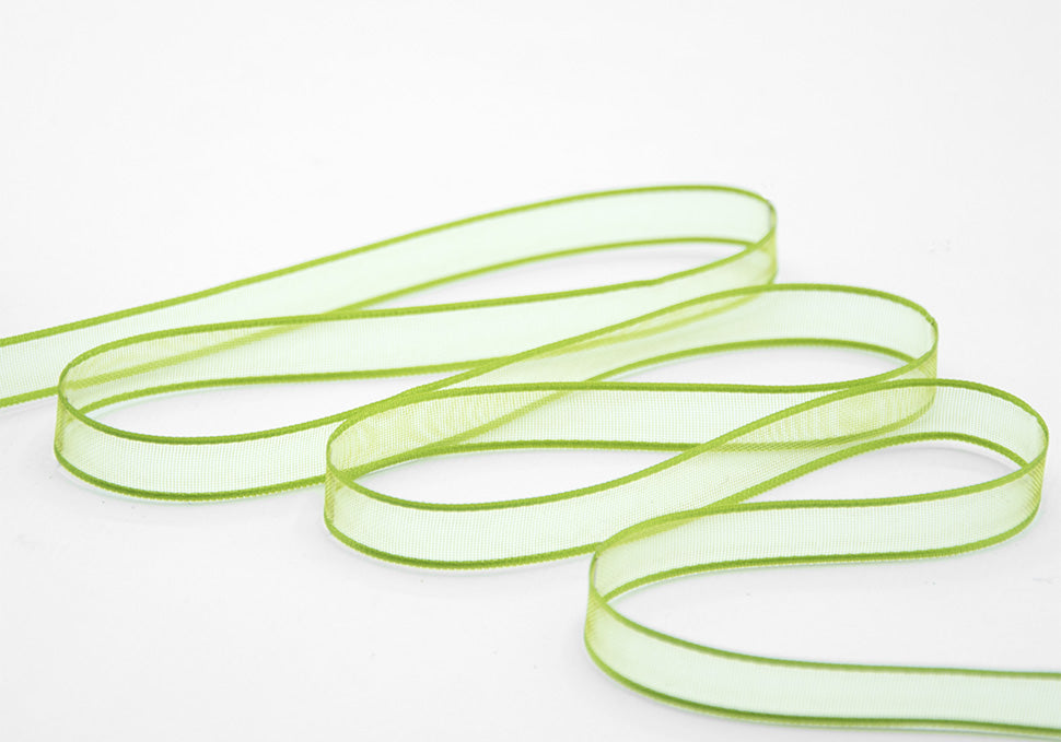 velo bordi raso 10 mm verde pistacchio