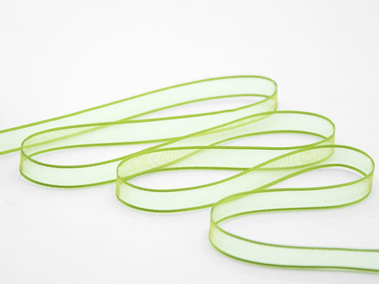 velo bordi raso 10 mm verde pistacchio
