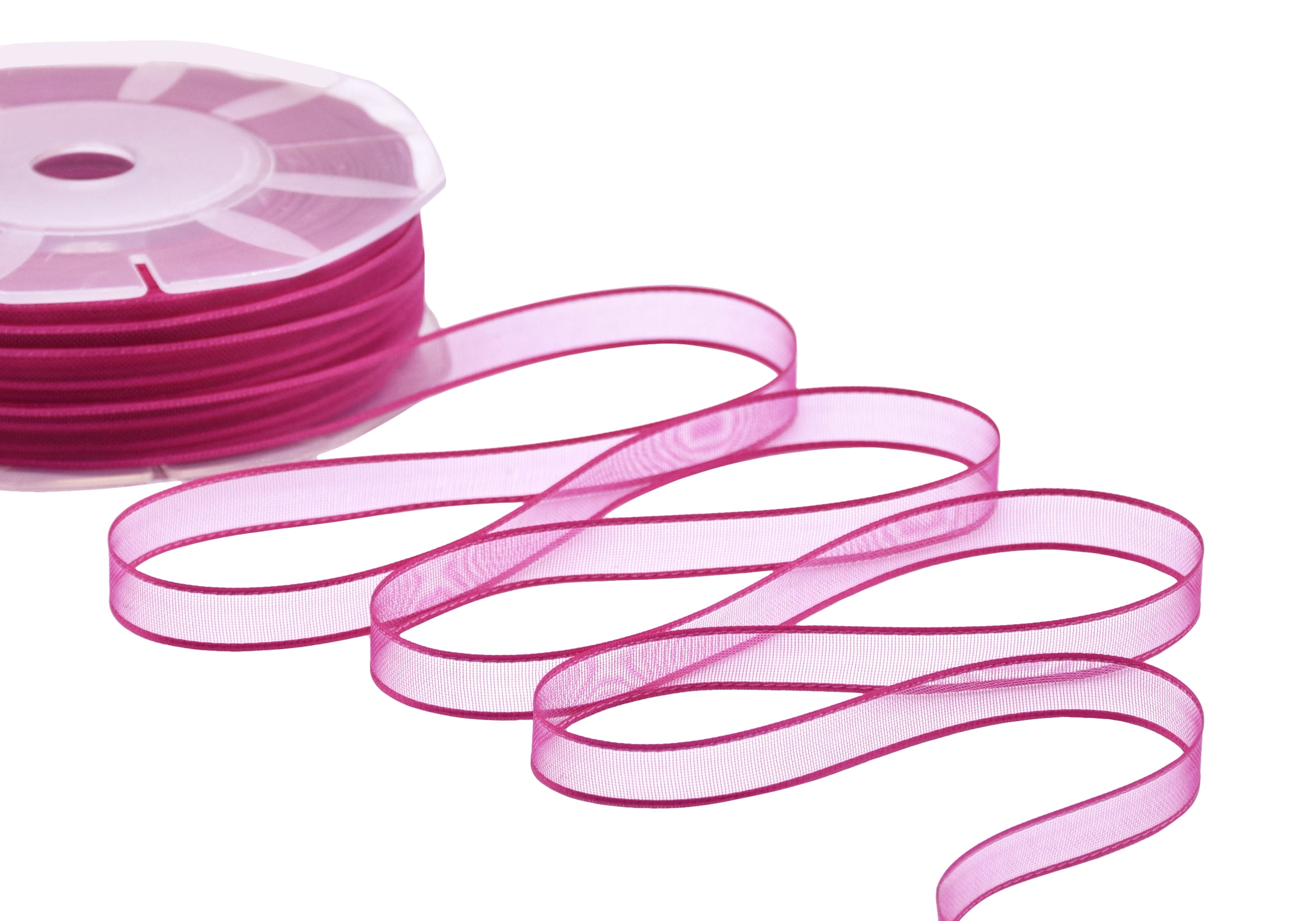 velo bordi raso 10 mm fuxia peonia