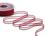 velo bordi raso 10 mm rosso