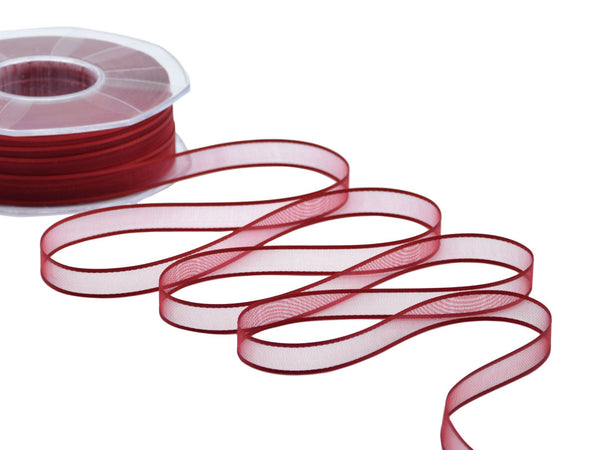velo bordi raso 10 mm rosso