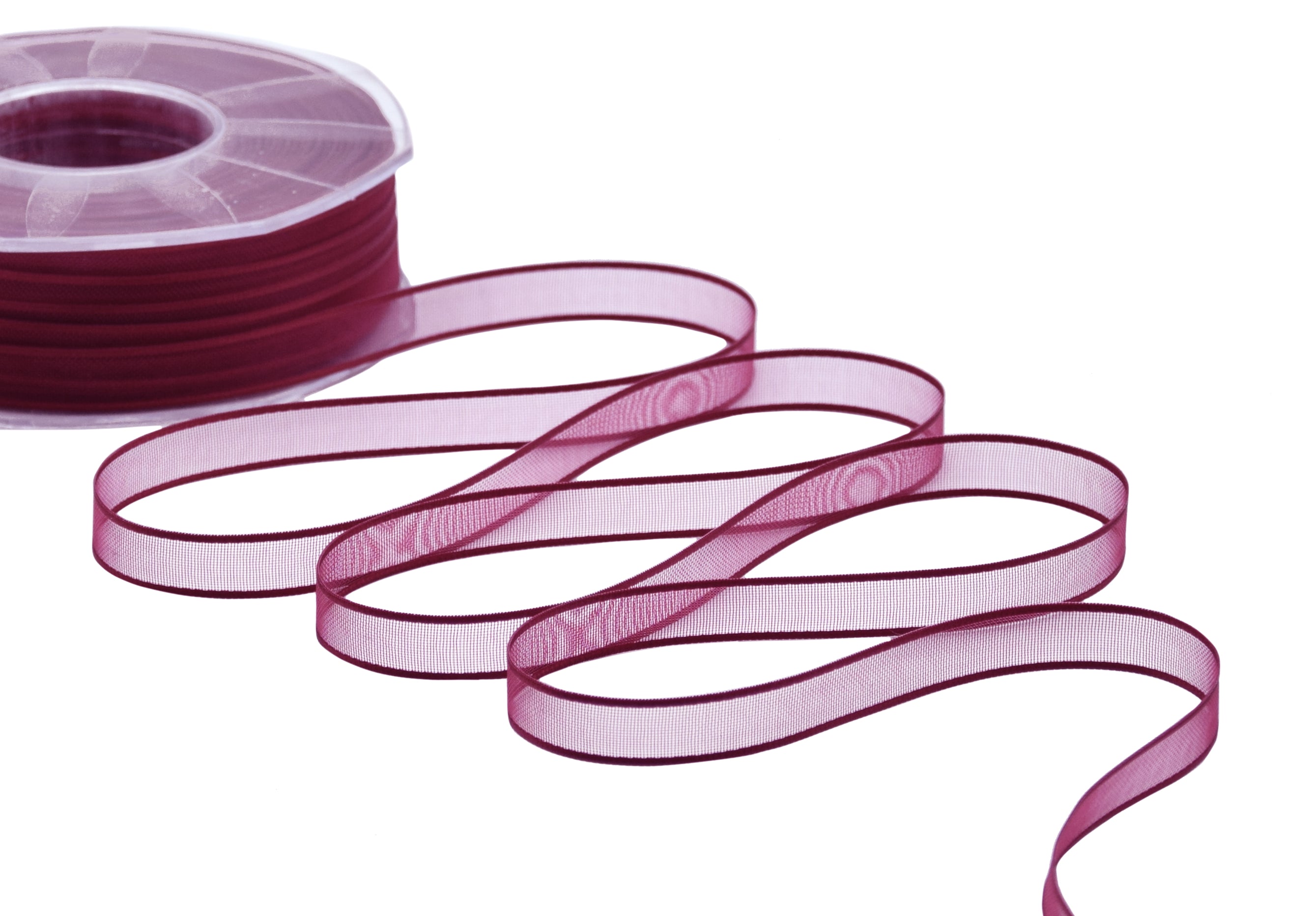 velo bordi raso 10 mm bordeaux scuro