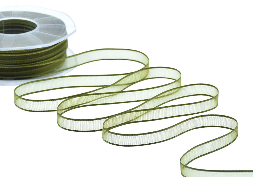velo bordi raso 10 mm verde muschio