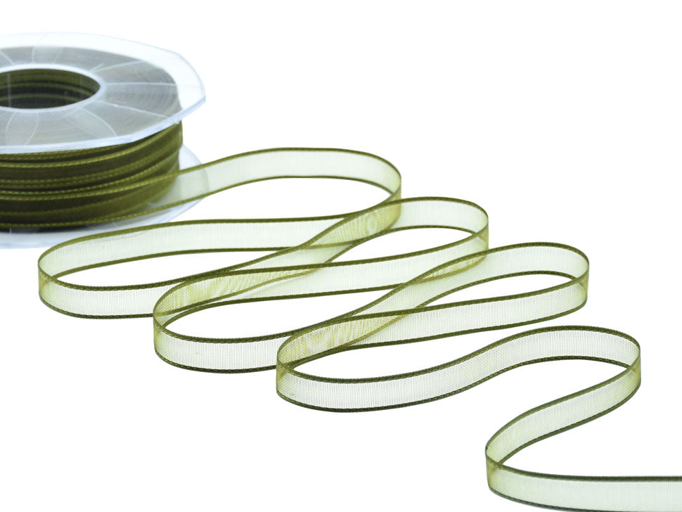 velo bordi raso 10 mm verde muschio