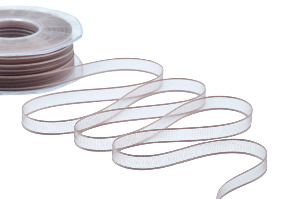 velo bordi raso 10 mm cipria scuro