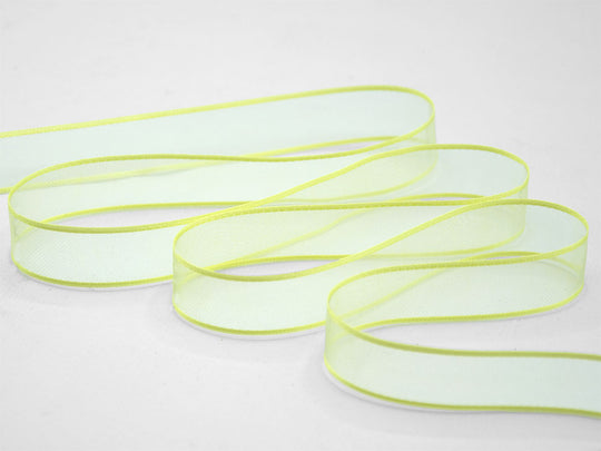 velo bordi raso 15 mm verde acido