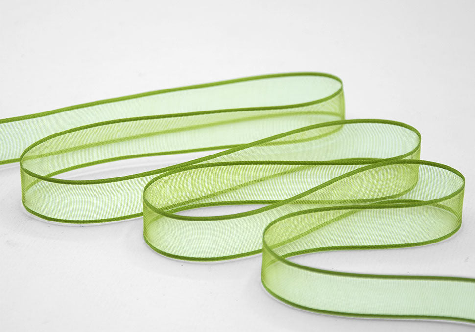 velo bordi raso 15 mm verde pistacchio