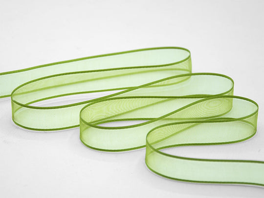 velo bordi raso 15 mm verde pistacchio