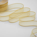 velo bordi raso 15 mm giallo oro