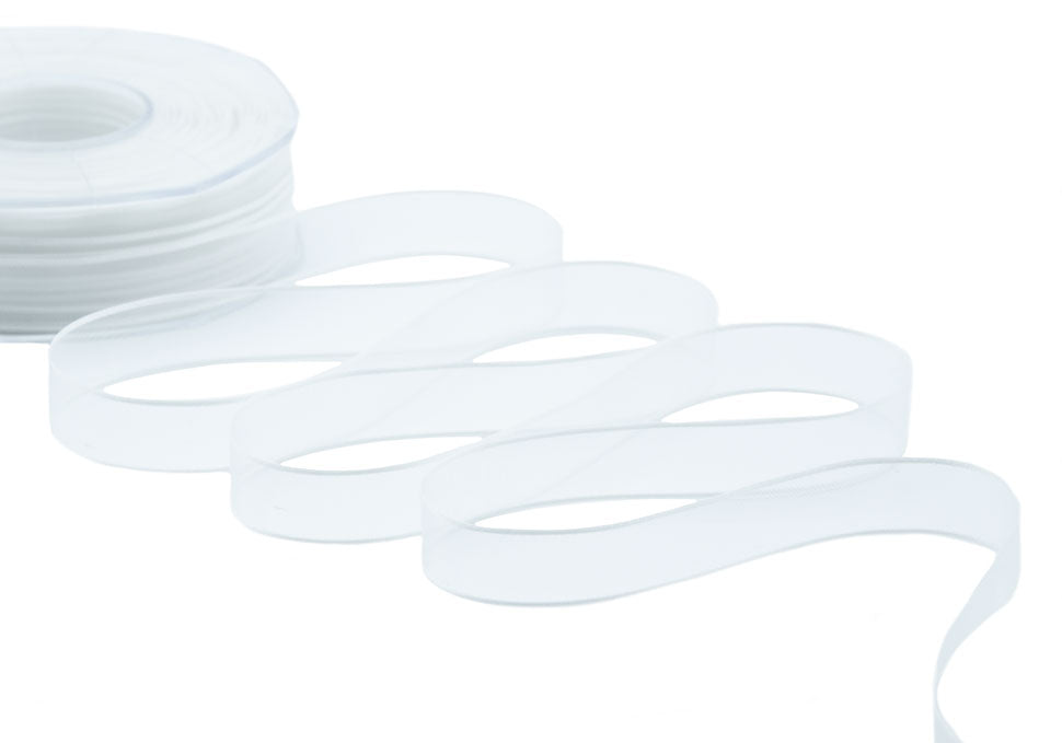 velo bordi raso 15 mm bianco naturale