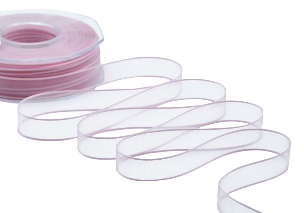 velo bordi raso 15 mm rosa baby
