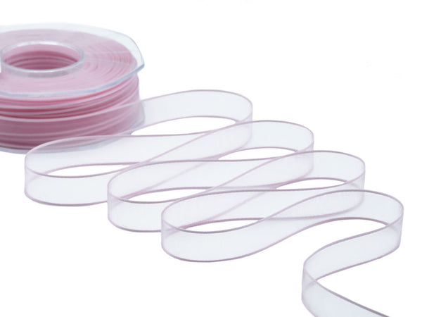 velo bordi raso 15 mm rosa baby