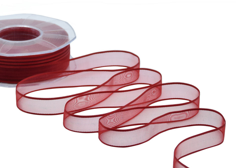 velo bordi raso 15 mm rosso