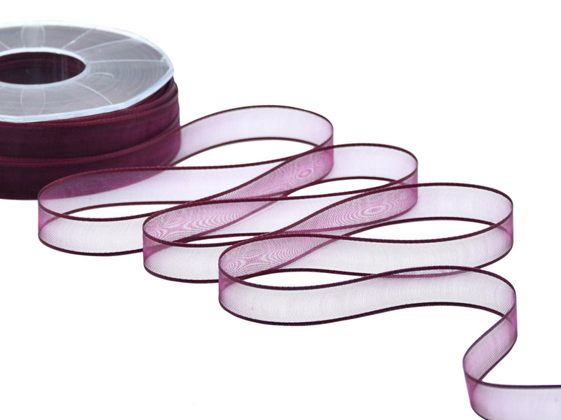Borders de Velo Satin 15 mm Bourgogne sombre