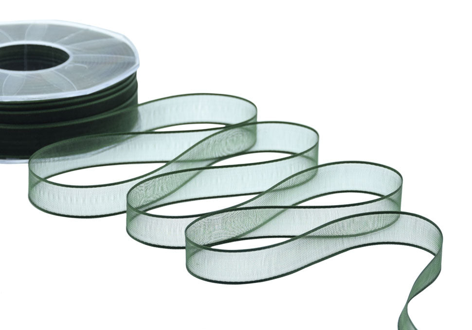 velo bordi raso 15 mm verde inglese