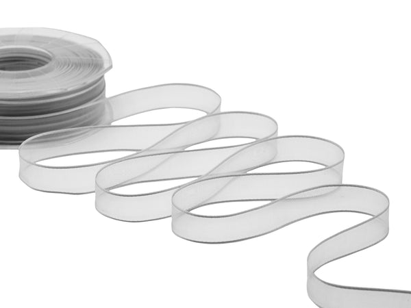 velo bordi raso 15 mm grigio perla