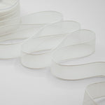 velo bordi raso 25 mm bianco naturale