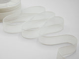 velo bordi raso 25 mm bianco naturale