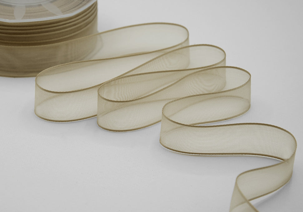 velo bordi raso 25 mm beige