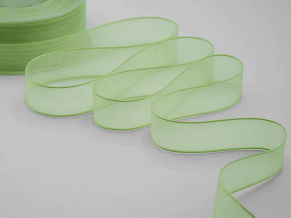 Veil Bords Satin 25 mm clair Apple vert