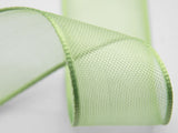 Veil edges satin 25 mm clear apple green
