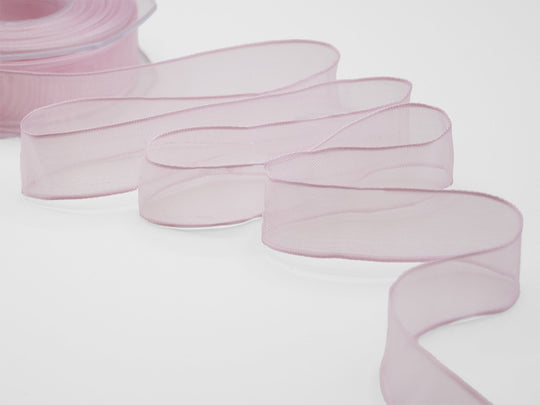 velo bordi rame 40 mm rosa baby