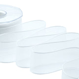 velo bordi raso 40 mm bianco naturale