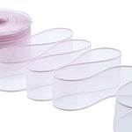 velo bordi raso 40 mm rosa baby