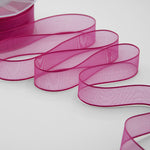 velo bordi raso 40 mm fuxia peonia