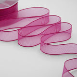velo bordi raso 40 mm fuxia peonia