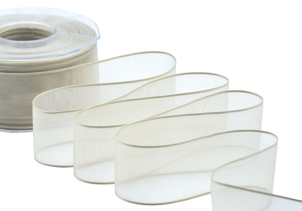 velo bordi raso 40 mm beige