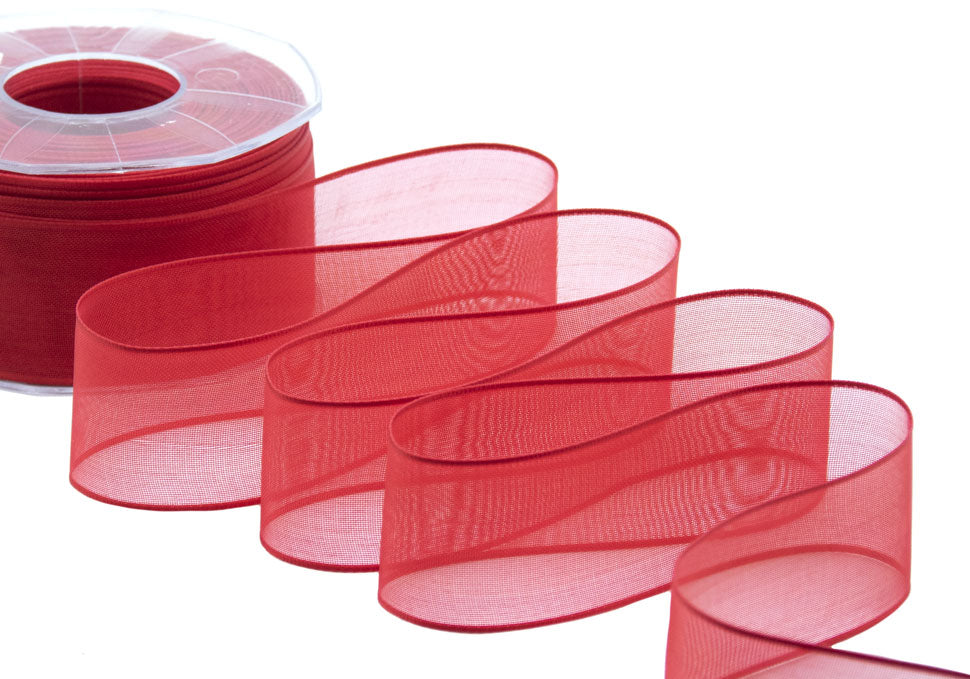 velo bordi raso 40 mm rosso