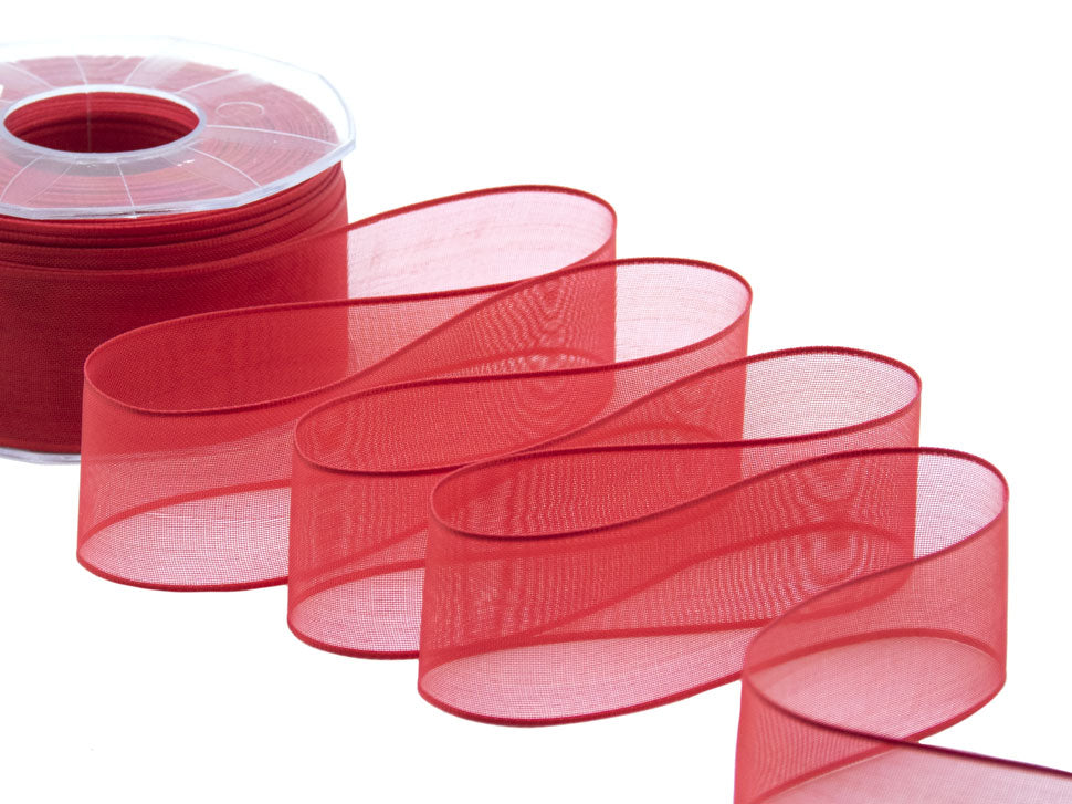velo bordi raso 40 mm rosso