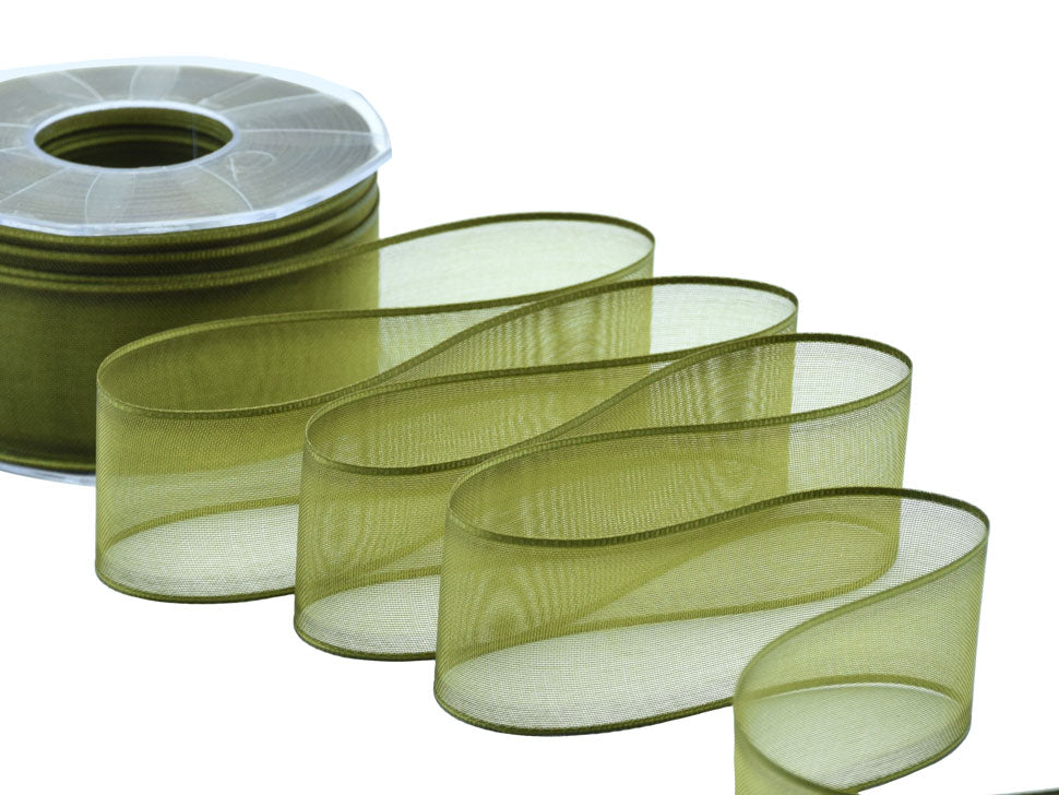velo bordi raso 40 mm verde muschio