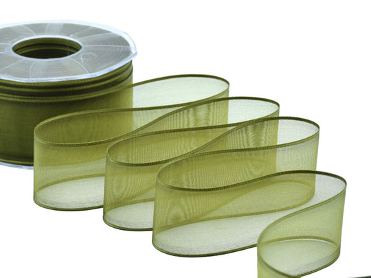 velo bordi raso 40 mm verde muschio