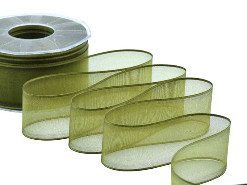 velo bordi raso 40 mm verde muschio