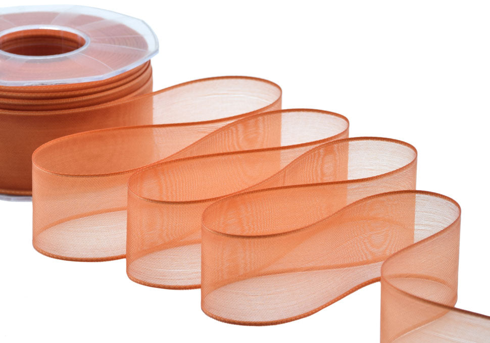 velo bordi raso 40 mm arancio pesca